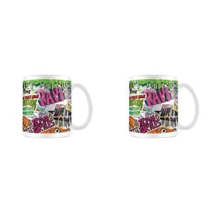 2PK TMNT Mutant Mayhem Sticker Bomb Coffee Mug/Cup Multicoloured