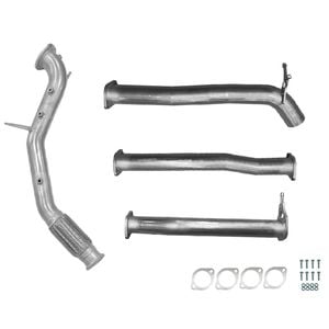 Ignite Exhausts Turbo Back For Ford Ranger Px2/px3 3.2l No Cat & Diff Dump Pipe Raw Aluminised Steel