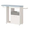Ufurniture Rolling Ironing Board With Storage Cabinet & Fabric Drawer Ironing Station On Wheels Ironing Cart