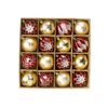 Catzon 16 Pcs Christmas Balls 6CM Painted Ornaments for Xmas Tree Garland Decor-Red Gold