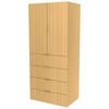 Lugna 2048 x 900 x 580mm Sand 3 Shelf 4 Drawers Double Door Storage Cabinet