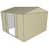 Build-a-Shed 3.0 x 3.0 x 2.3m Gable Double Sliding Side Door Shed - Cream