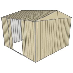 Build-a-Shed 3.0 x 3.0 x 2.3m Gable Double Sliding Side Door Shed - Cream
