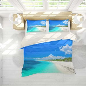3D Sea Beach Landscape Quilt Cover Set Bedding Set Pillowcases 76