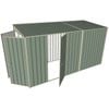Build-a-Shed 1.5 x 3.7 x 2m Single Hinged Side Door Skillion Shed - Green