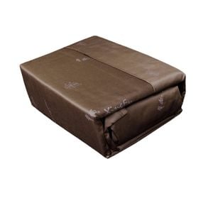 Bloomington 375TC 100% Cotton Dark Brown Happiness Text Sheet Set Queen 38cm Wall