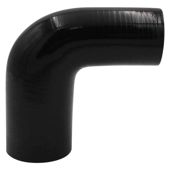 GASO 90 Degree Reducer Elbow 2.5" to 2" (63-51mm) Silicone Hose Black