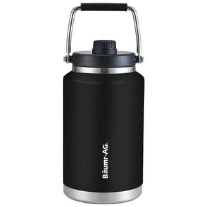 BAUMR-AG 3.8L Double Wall Insulated Stainless Steel Water Bottle with Handle, Black