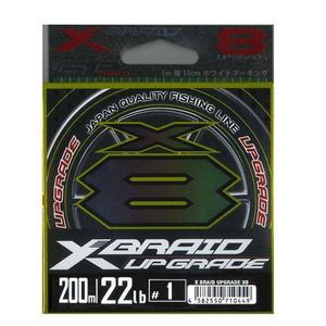 YGK XBraid Upgrade x8 Premium 200m Braid Fishing Line 22lb