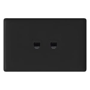 HPM LINEA Double TV And Audio 6 Pin Rj12 Socket