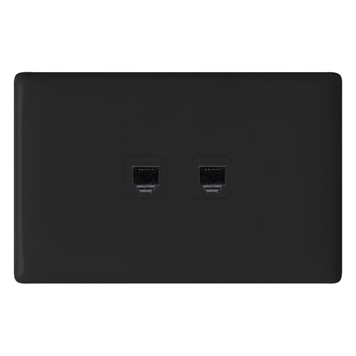 HPM LINEA Double TV And Audio 6 Pin Rj12 Socket