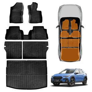 Floor Mats Boot Liner Set for Subaru Crosstrek 2023-Onwards Car Cargo Kick Back Seat Cover