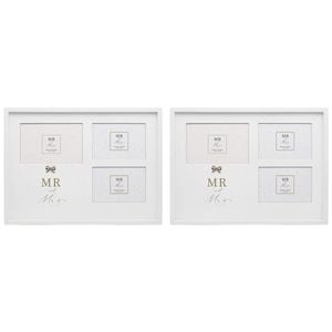 2PK Gibson Gifts Jewelled Mr & Mrs Collage Photo Frame 36x27cm