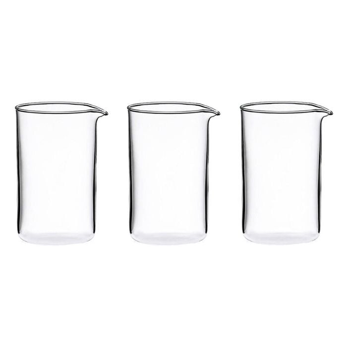 3PK Coffee Culture Glass Replacement Coffee Press Carafe Container 600ml Clear