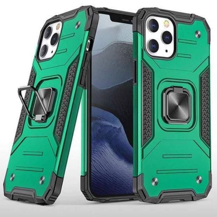 Green Shockproof Ring Case Stand Cover For Iphone 12promax