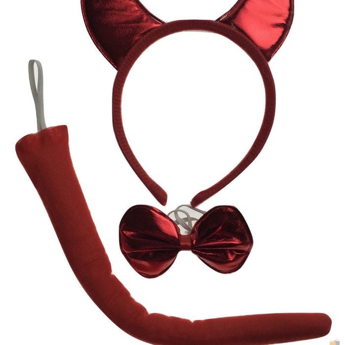 3pcs Set Animal Costume Dress Up Party Bow Tie Tail Ears Book Week Red Devil