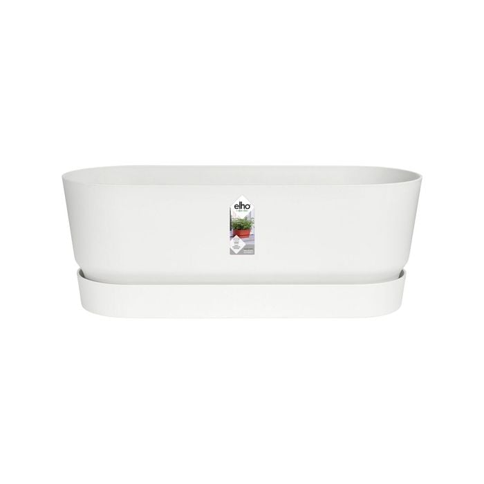 Elho 49cm White Greenville Self Watering Plant Pot