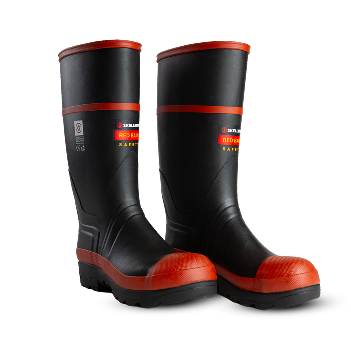 Skellerup Red Band Safety Knee Gumboots - Size 9