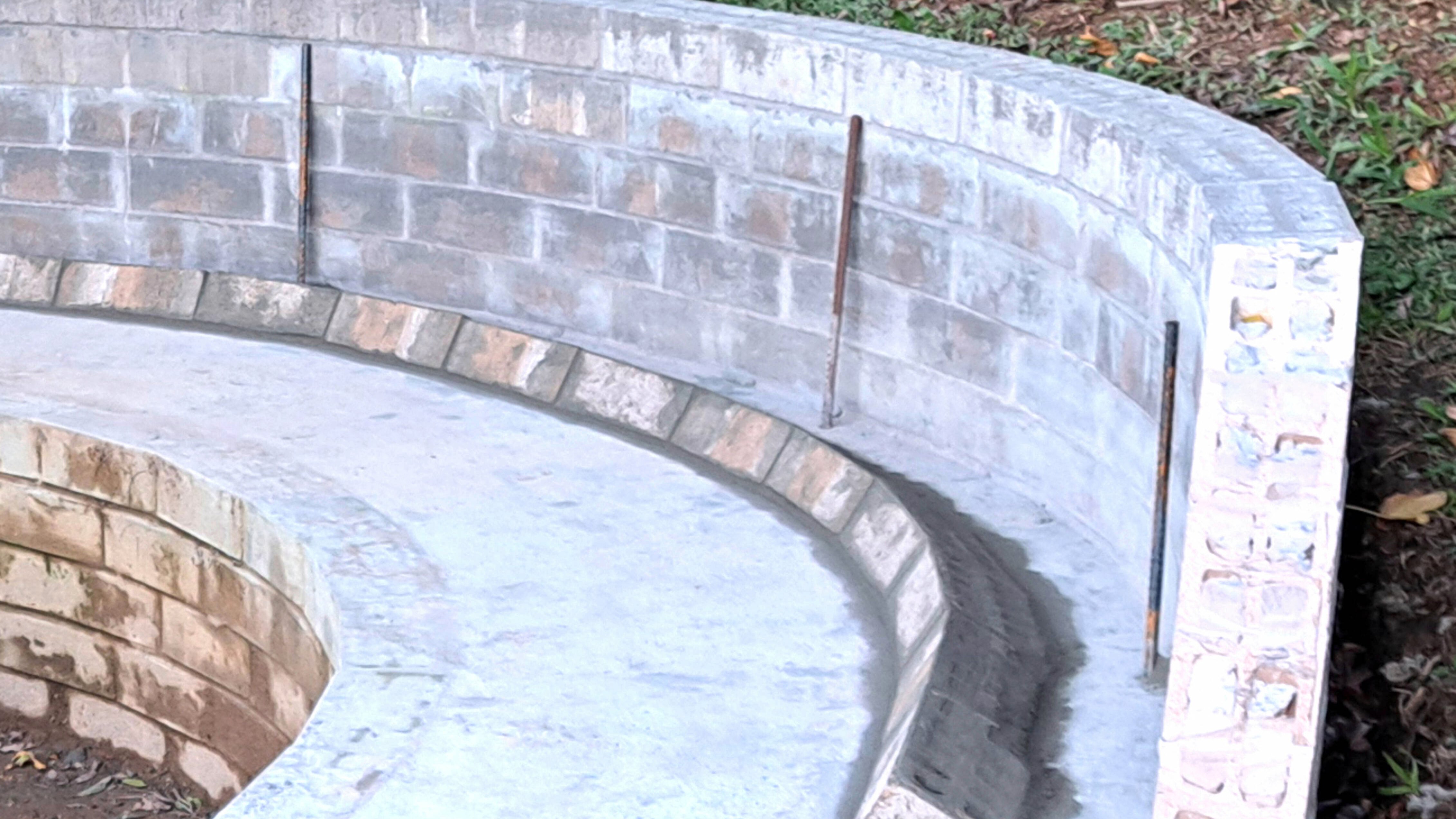 DIY- Step 3- The ultimate D.I.Y. firepit and curved floating seat