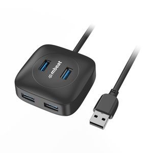 Mbeat 4-port Usb 3.0 Hub High Speed Data Transfer - Black