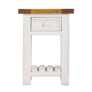 Tuscan Side Table with Slatted Shelf