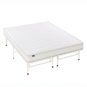 Zinus Double Durable SmartBase Folding Metal Bed Frame & Bonnell Spring Mattress Set, Essential Inner Spring