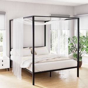 Artiss Metal Canopy Bed Frame Queen Size Beds Platform