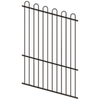 ProtectorAl 0350-1200W x 1800H Satin Black Loop Top Pool Fence Panel Raked Up to 15º - Black