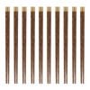 Anygleam Dark Brown 10pairs Wooden Chinese Sticks Set Food Kitchen Tableware