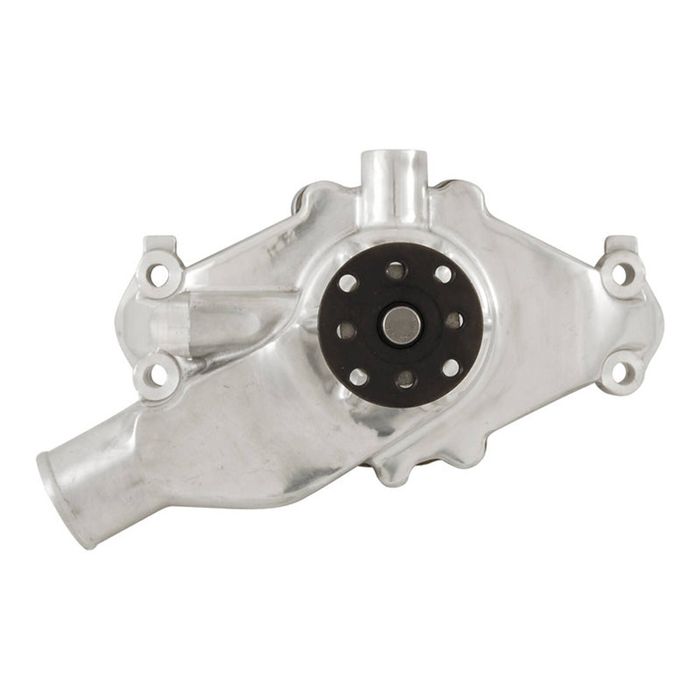Cal Custom Small Block Chev Short Water Pump W/Upgraded Housing Polished Aluminium