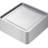 40x40cm Stainless Steel Pan Trays - 16 Pack - Silver | Stainless Steel | Small