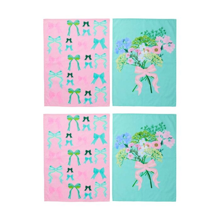 2x 2pc Maxwell & Williams Cherish Tea Towel Assorted Kitchenware Set 70x50cm