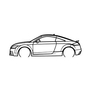 Ignite Laser Audi TT RS Quattro Silhouette Metal Wall Art Rustic Metal 23.6inch/60cm