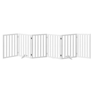 Alopet Wooden Pet Gate Dog Fence 284x80cm 6 Panels Safety Stair Barrier Security Door