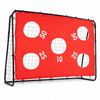 Costway Soccer Goal Soccer Training Equipment w/Removable Target Cloth & Tear-Resistant Net-Red