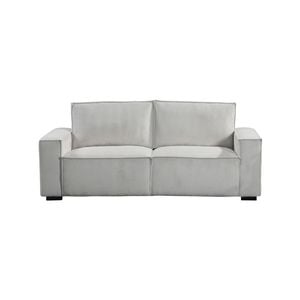 3 Seater Sofa Fabric Upholstery Wooden Structure Knock Down Feature in Beige Colour