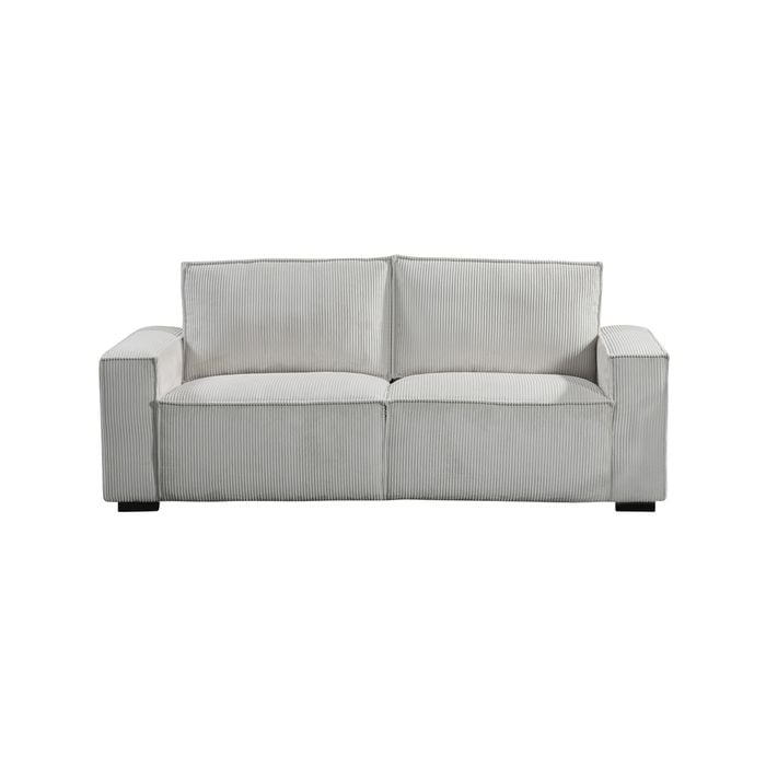 3 Seater Sofa Fabric Upholstery Wooden Structure Knock Down Feature in Beige Colour