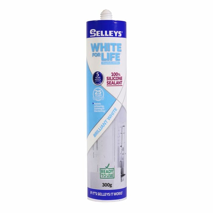 Selleys 300g Wet Area White for Life Silicone Sealant