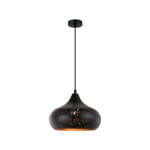 CLA Lighting MARRAKESH Black Shade with Gold Interior Pendant Light - Champagne Glass