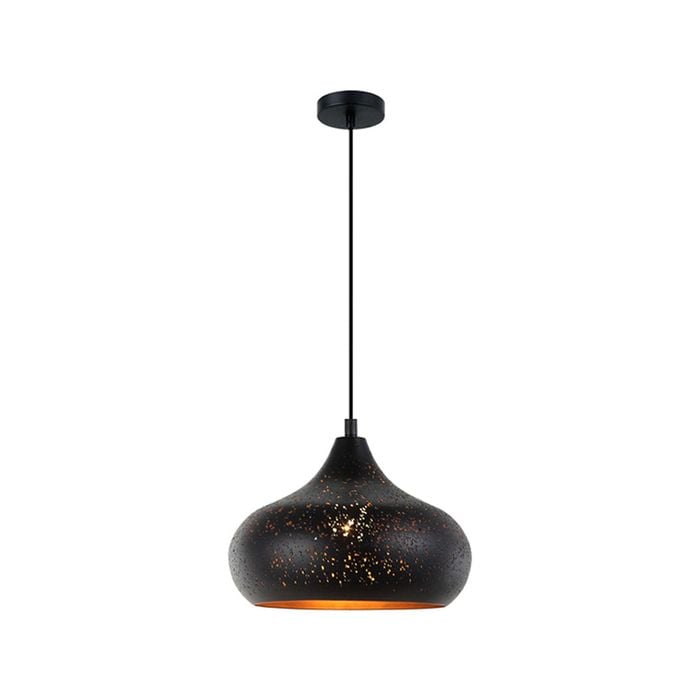 CLA Lighting MARRAKESH Black Shade with Gold Interior Pendant Light - Champagne Glass