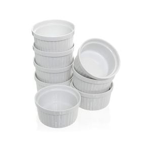 White Porcelain Ramekin Dishes 9cm - Pack of 8