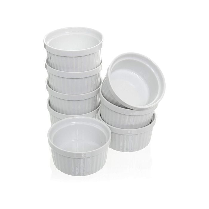 White Porcelain Ramekin Dishes 9cm - Pack of 8