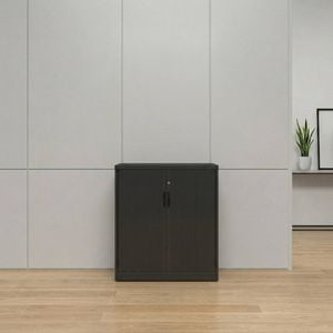 OLG Tempo Tambour Cabinet Narrow Standard Black W900mm x D450mm x H1020mm