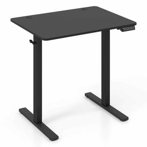 Costway Small Electric Standing Desk Sit Stand Computer Whole-piece Black