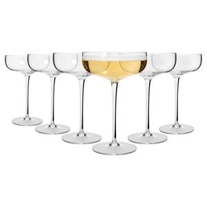 Argon Tableware Hoxton Crystal Champagne Coupe Glasses - 220ml - Pack Of 6