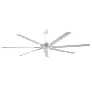 Parrot Uncle 213cm Matte White Silent Storm 7-Blade Aluminium Ceiling Fan With Remote