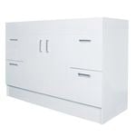 Estilo 1200mm Allana Gloss White Freestanding Vanity - Cabinet Only - 1200mm