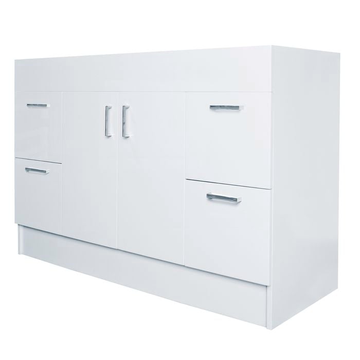 Estilo 1200mm Allana Gloss White Freestanding Vanity - Cabinet Only - 1200mm
