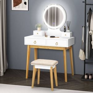 Alfordson Dressing Table Stool Set White