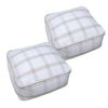 SOGA 2 Pack 40cm Pouffe Cushions Polyester Cotton with EPP Filling